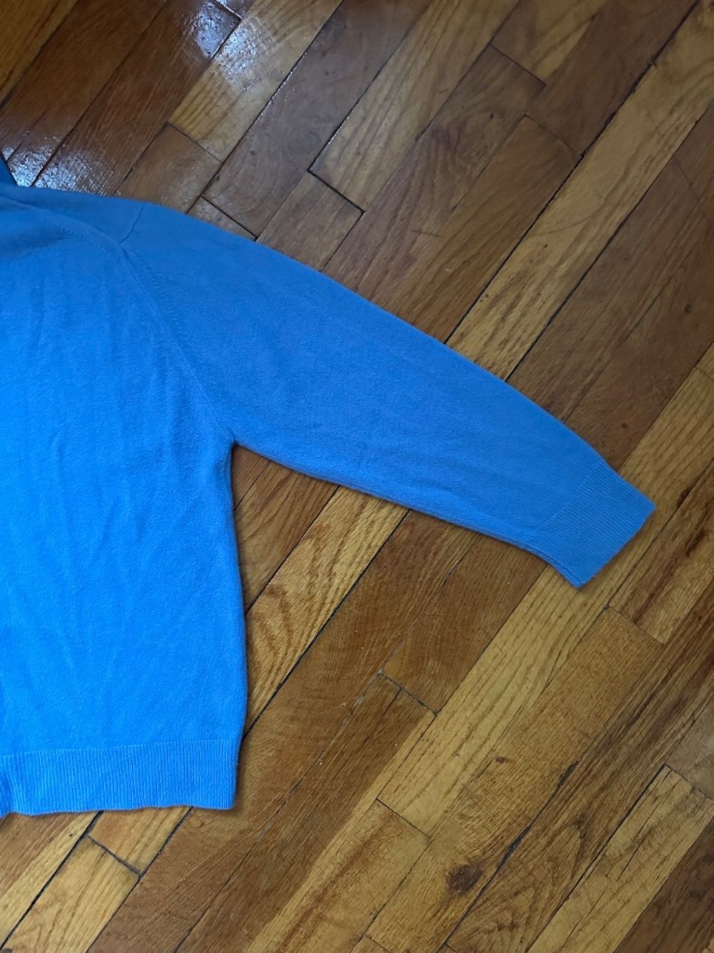 Blue Polo-Collar Cardigan Sweater - Women - Picture 5 of 5